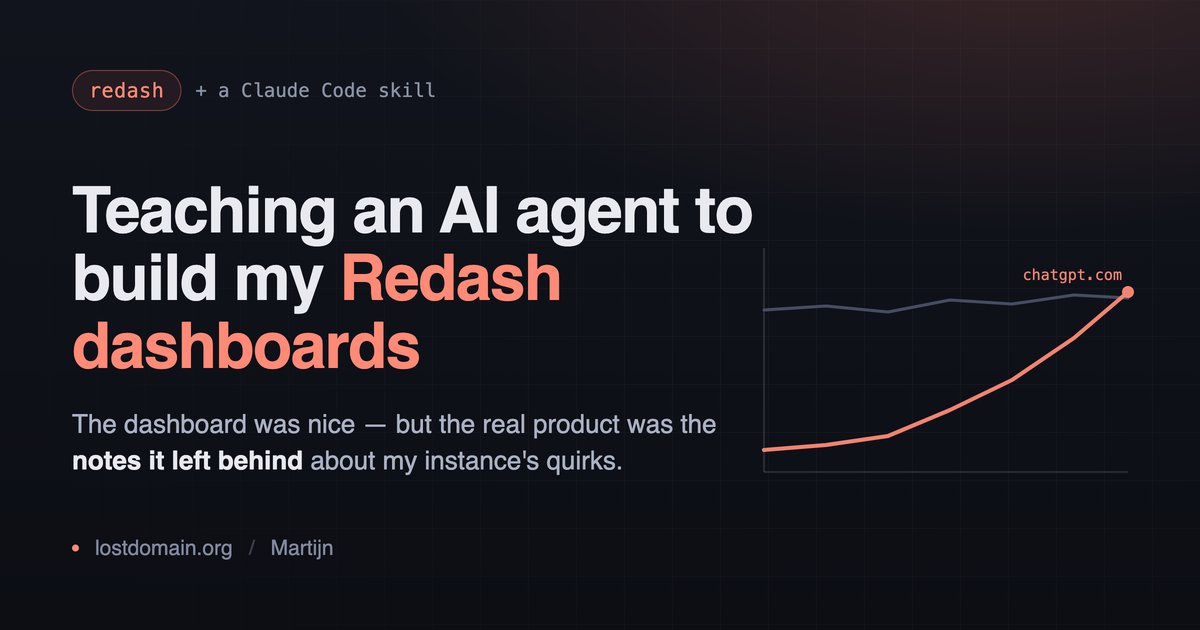 Teaching an AI agent to build my Redash dashboards