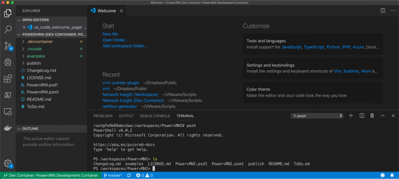 Developing PowerShell with Visual Studio Code in Containers - Lostdomain